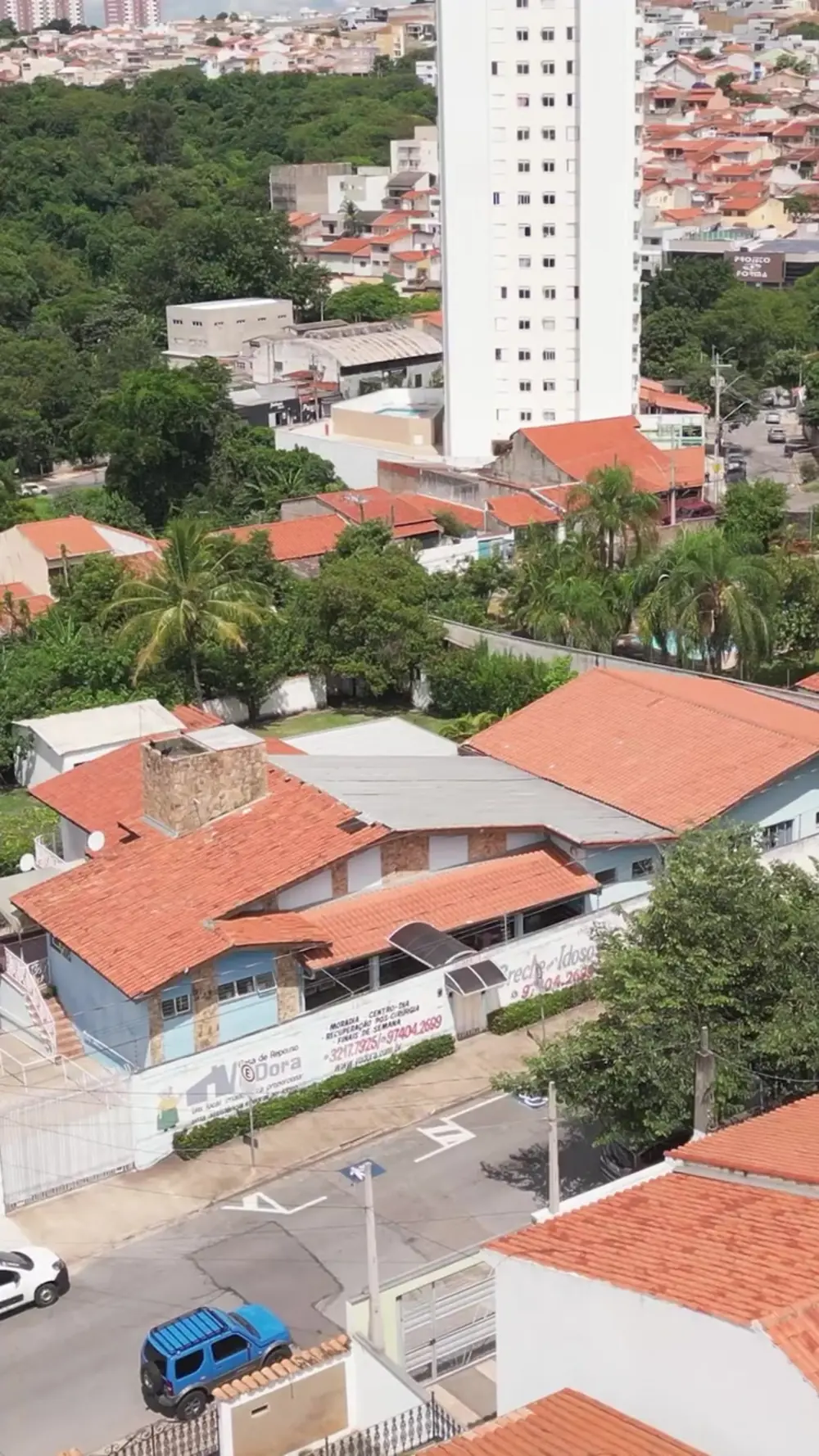 Vista aérea da Casa de Repouso Vó Dora no Jardim Piratininga